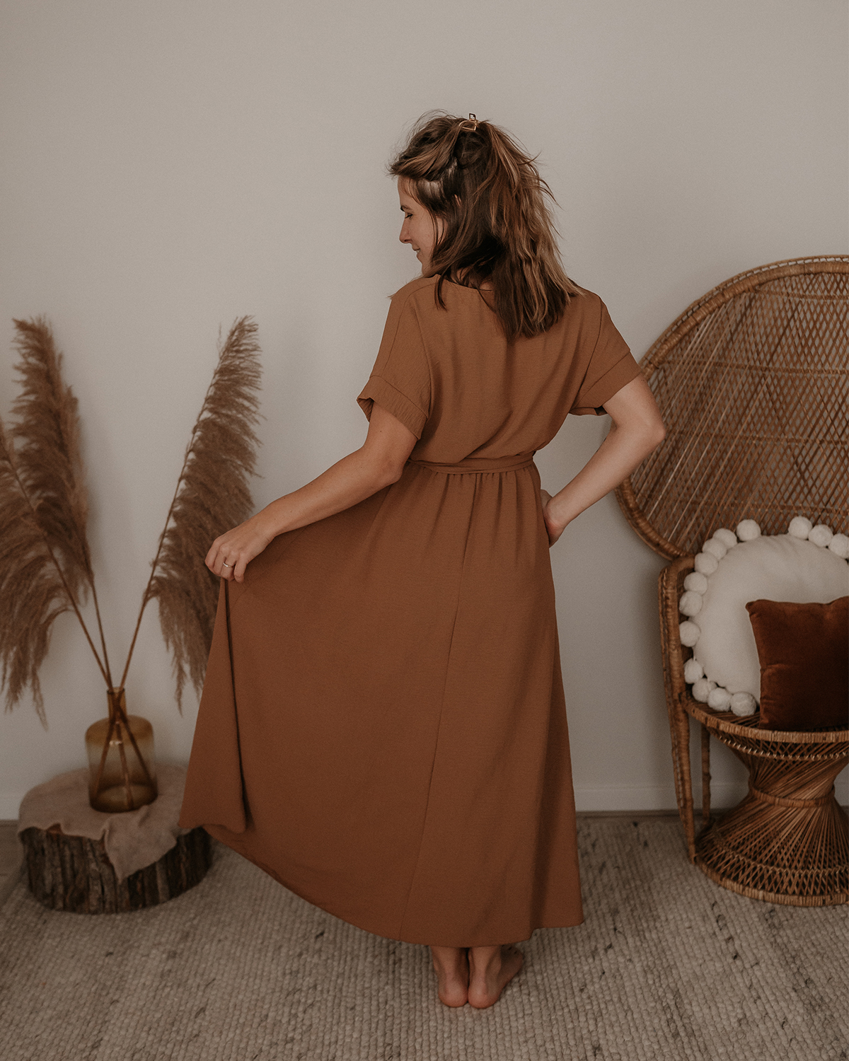 Jurk roestbruin deals